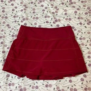 Lululemon red tennis skort size 2